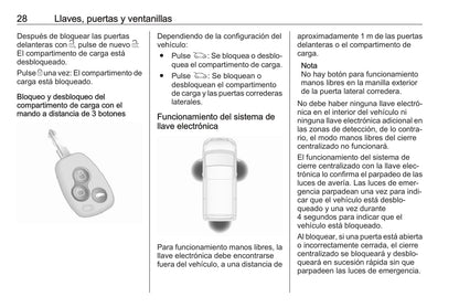 2018-2019 Opel Movano Owner's Manual | Spanish