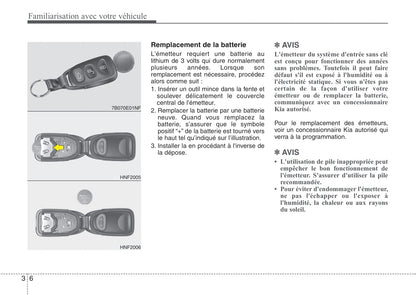 2007-2008 Kia Magentis Owner's Manual | French