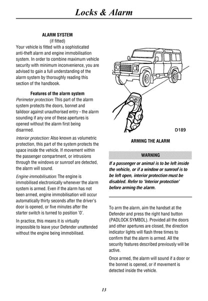1991-2002 Land Rover Defender Gebruikershandleiding | Engels