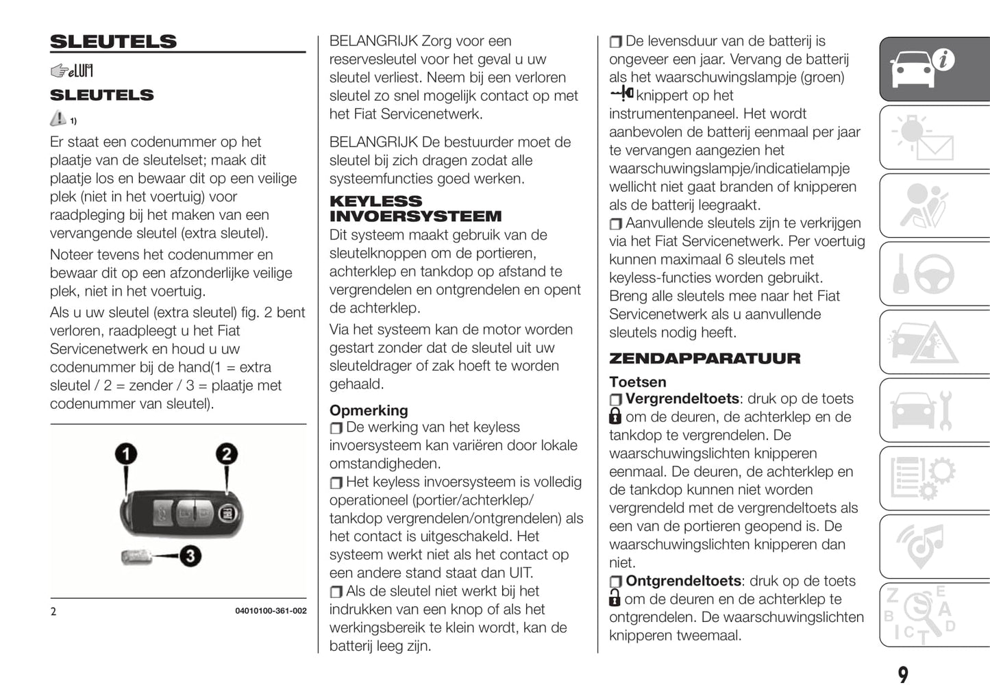 2017-2019 Fiat 124 Spider Manuel du propriétaire | Néerlandais