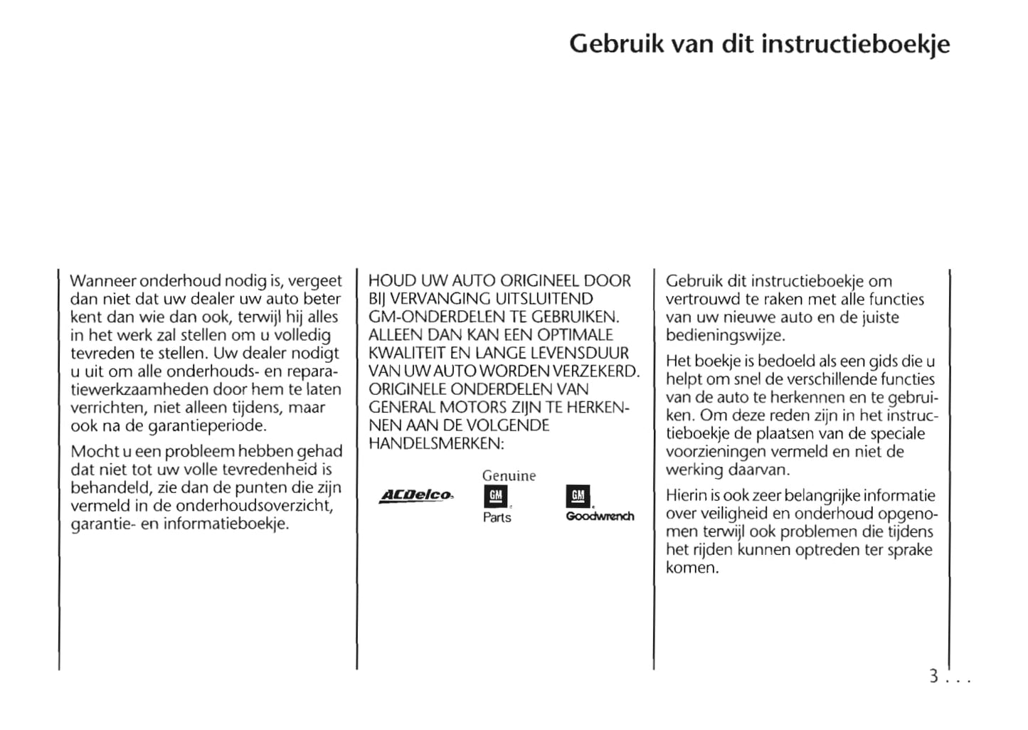 1999-2004 Chevrolet Alero Bedienungsanleitung | Niederländisch
