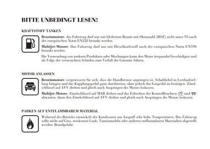2006-2011 Lancia Ypsilon Owner's Manual | German