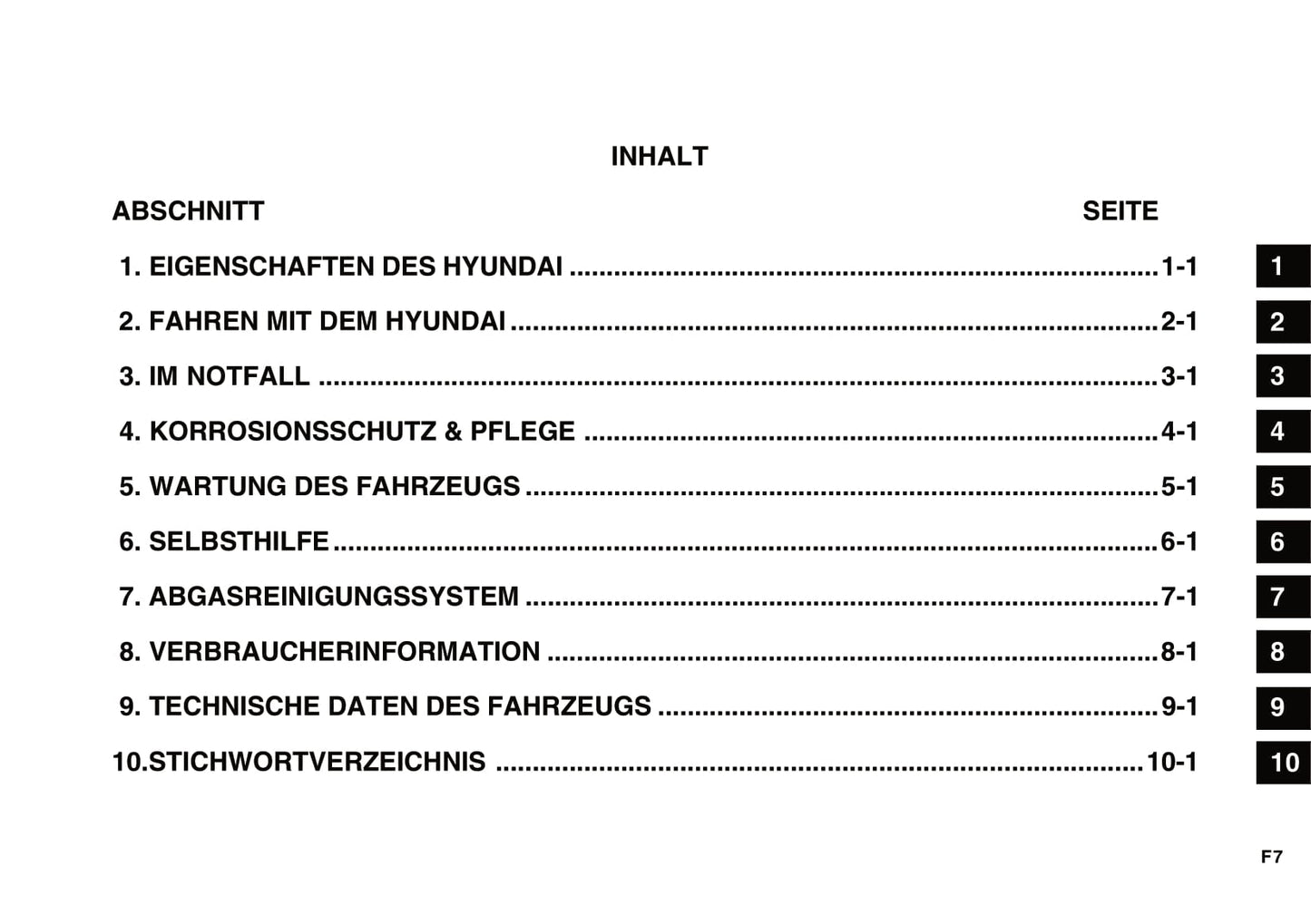 2005-2008 Hyundai Getz Manuel du propriétaire | Allemand