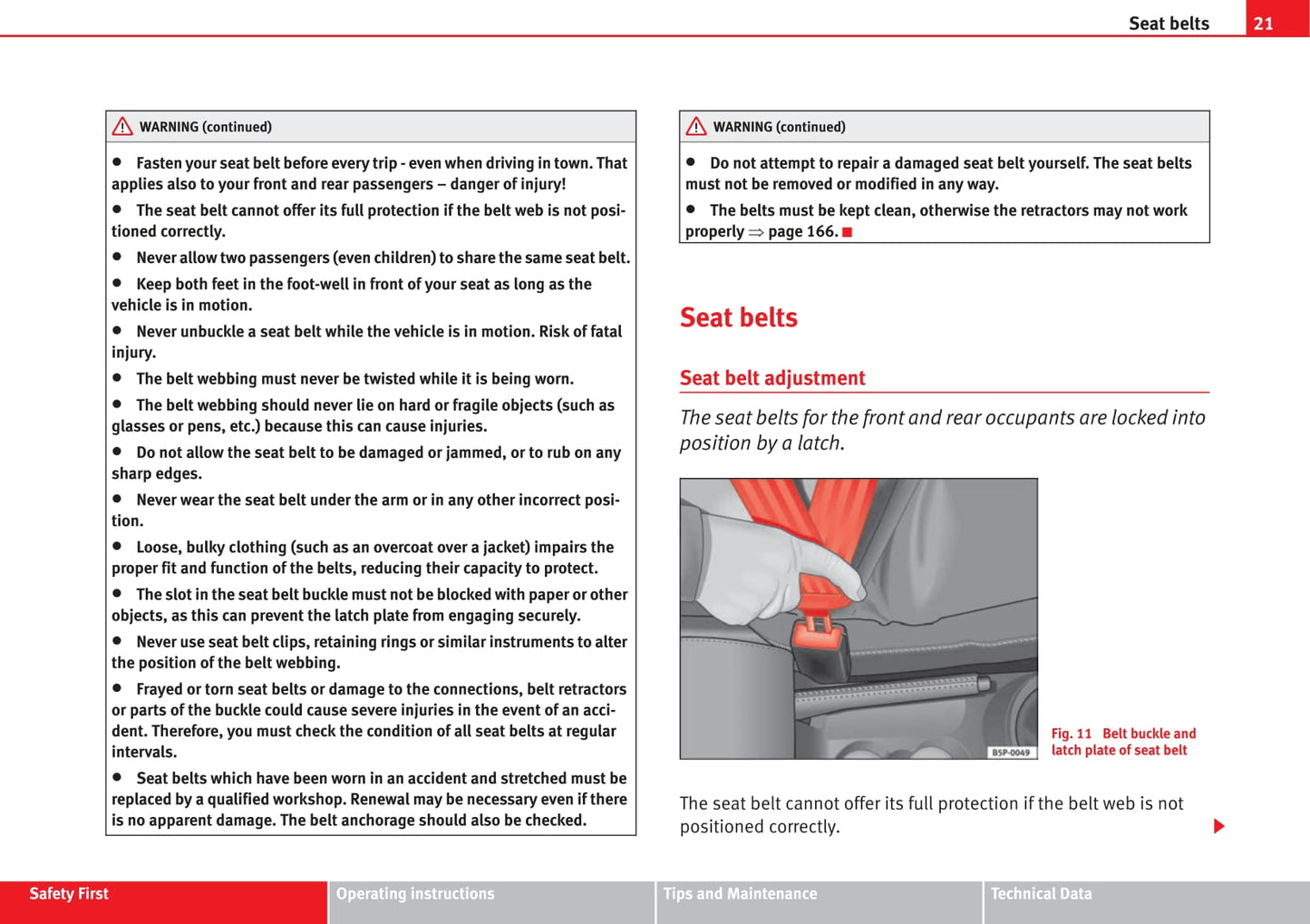 2006-2009 Seat Cordoba Owner's Manual | English