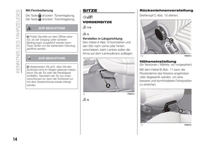 2018-2019 Fiat 500/500C Bedienungsanleitung | Deutsch