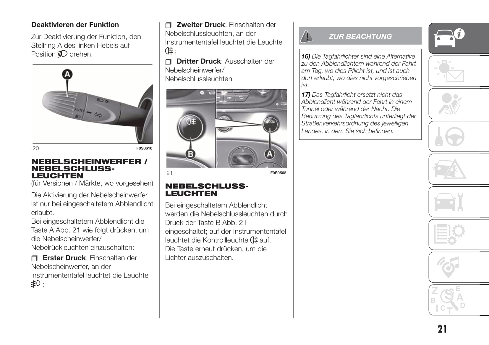 2015-2020 Fiat 500 Owner's Manual