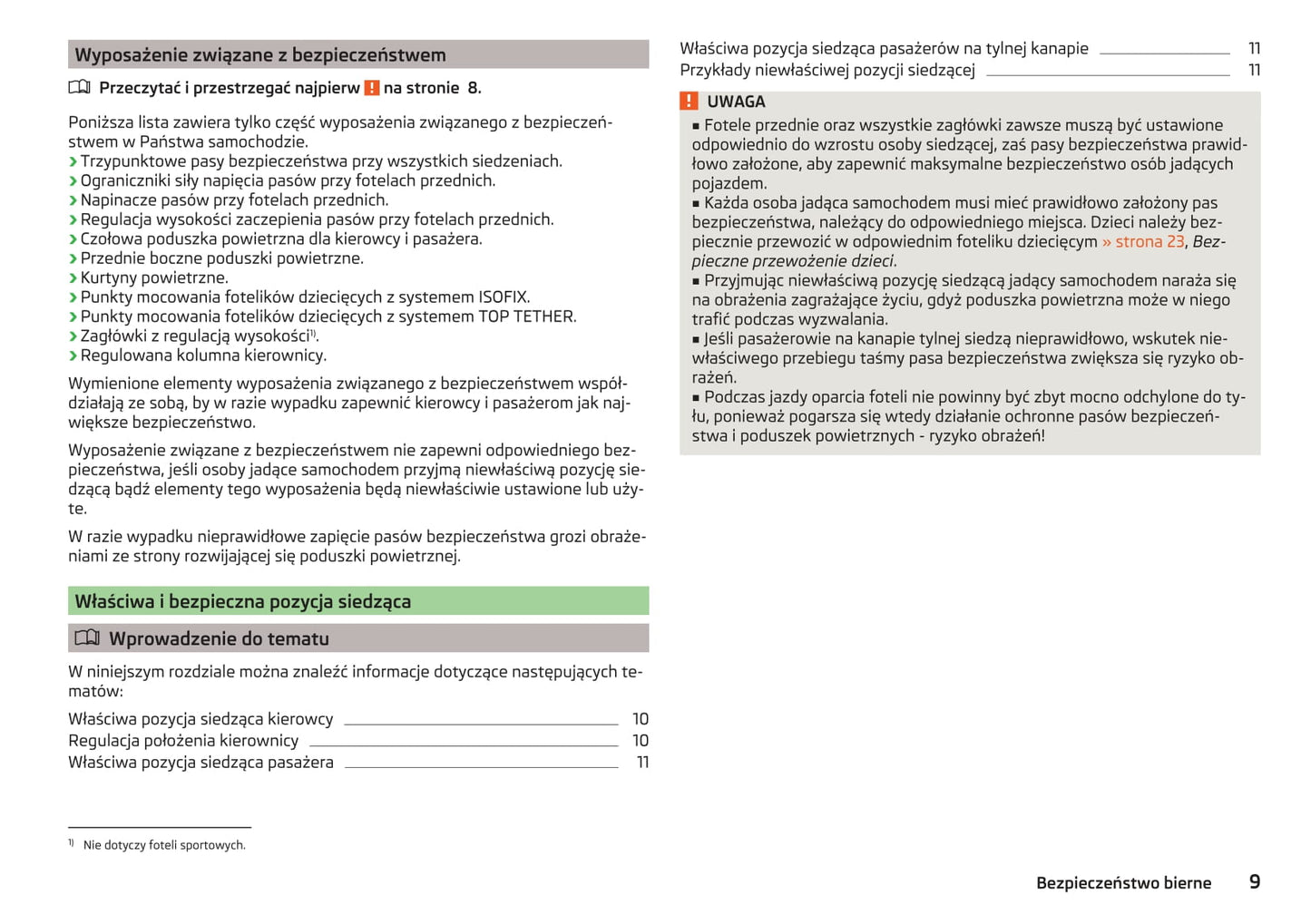 2014-2015 Skoda Fabia Owner's Manual | Polish
