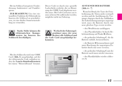 2002-2008 Lanica Phedra Owner's Manual | German