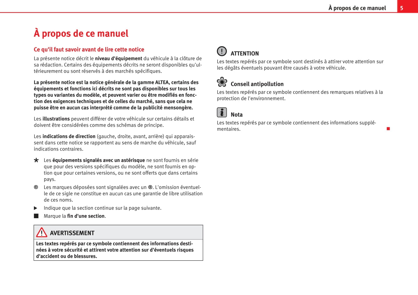 2009-2013 Seat Altea Freetrack Manuel du propriétaire | Français