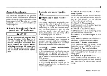 2008-2013 Subaru Forester Bedienungsanleitung | Niederländisch
