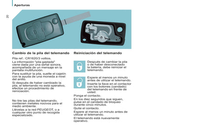 2013-2014 Peugeot 807 Owner's Manual | Spanish