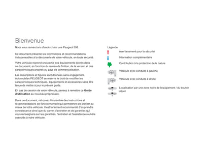 2018-2019 Peugeot 508 Bedienungsanleitung | Französisch
