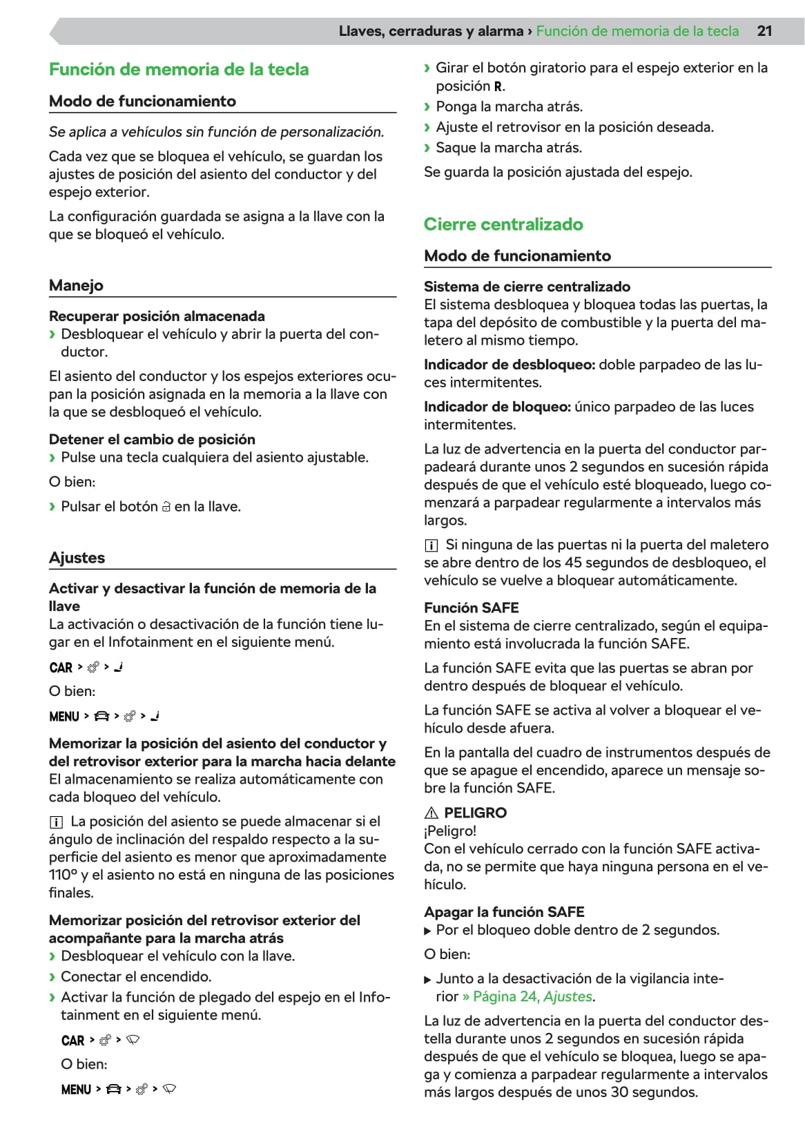 2019-2020 Skoda Superb Owner's Manual | Spanish