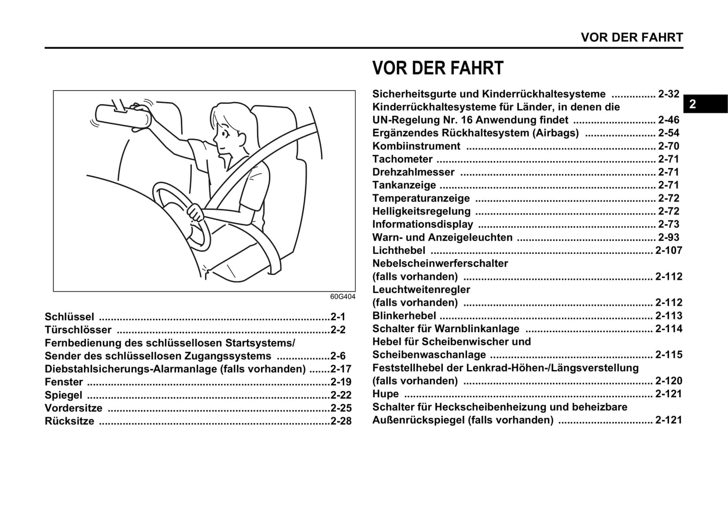 2020-2021 Suzuki SX4 S-Cross Owner's Manual | German