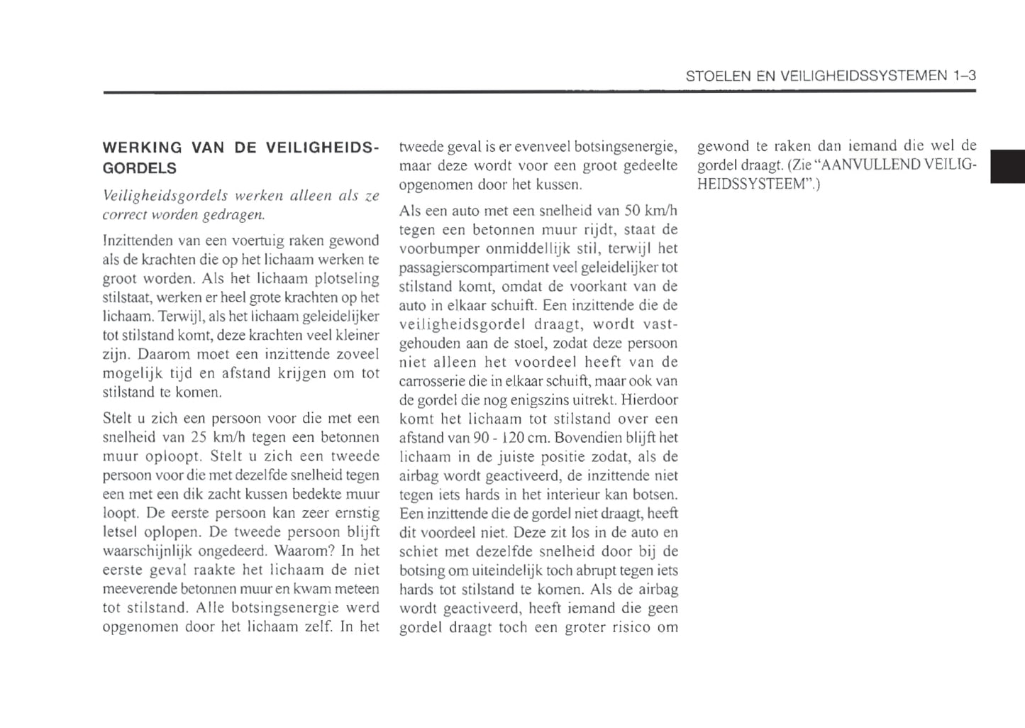 1999-2003 Daewoo Nubira Owner's Manual | Dutch