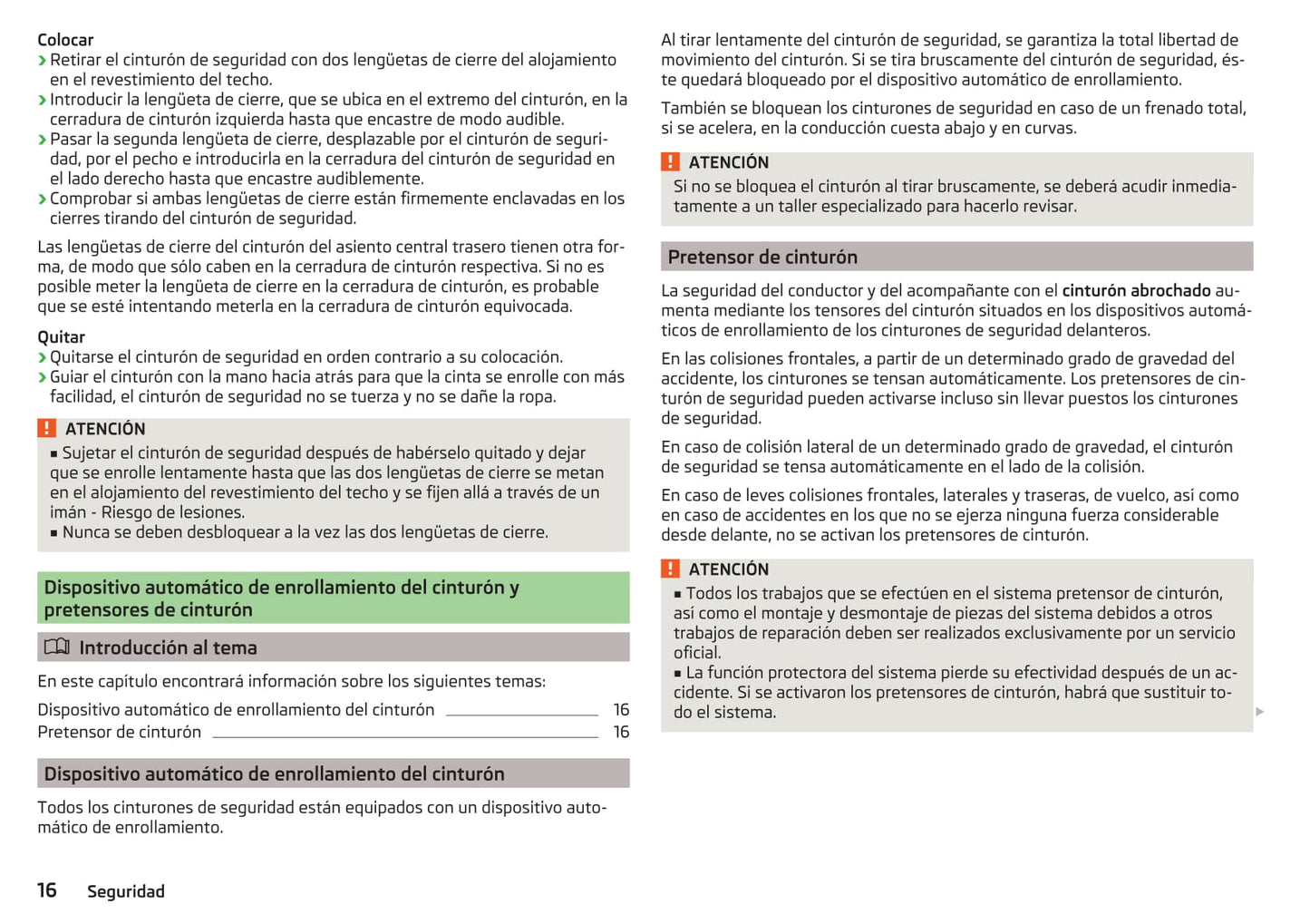 2014-2015 Skoda Roomster Owner's Manual | Spanish