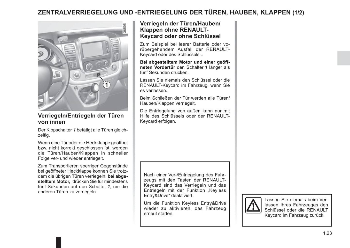 2016-2017 Renault Trafic Owner's Manual | German