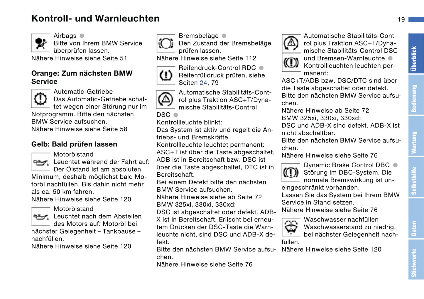 2002 BMW 3 Series Touring Bedienungsanleitung | Deutsch