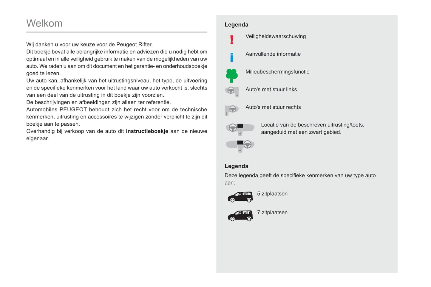 2019-2022 Peugeot Rifter Bedienungsanleitung | Niederländisch