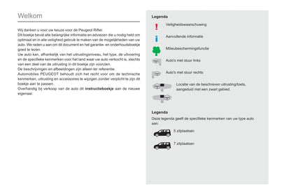 2019-2022 Peugeot Rifter Gebruikershandleiding | Nederlands