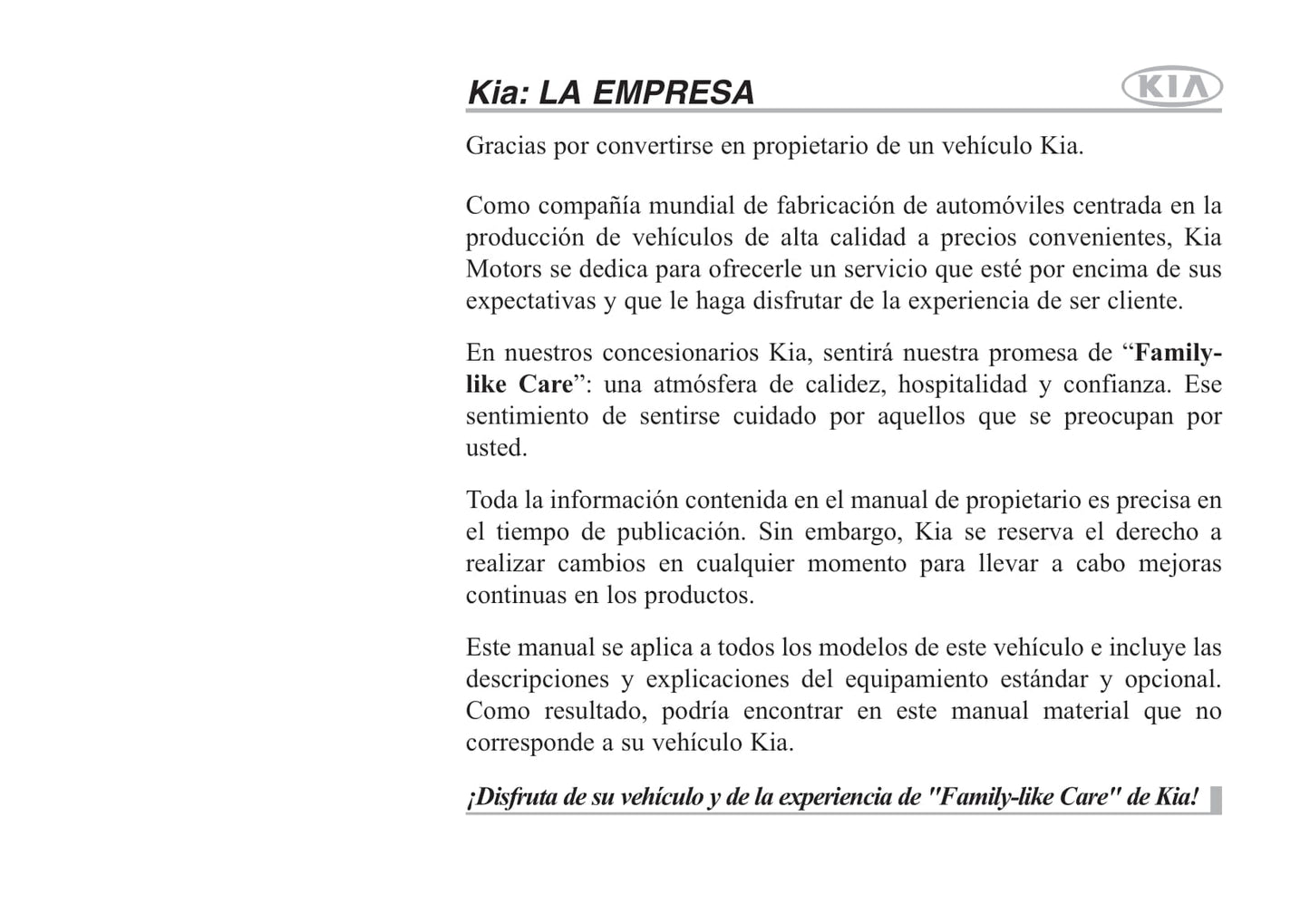 2011-2015 Kia Rio Manuel du propriétaire | Espagnol