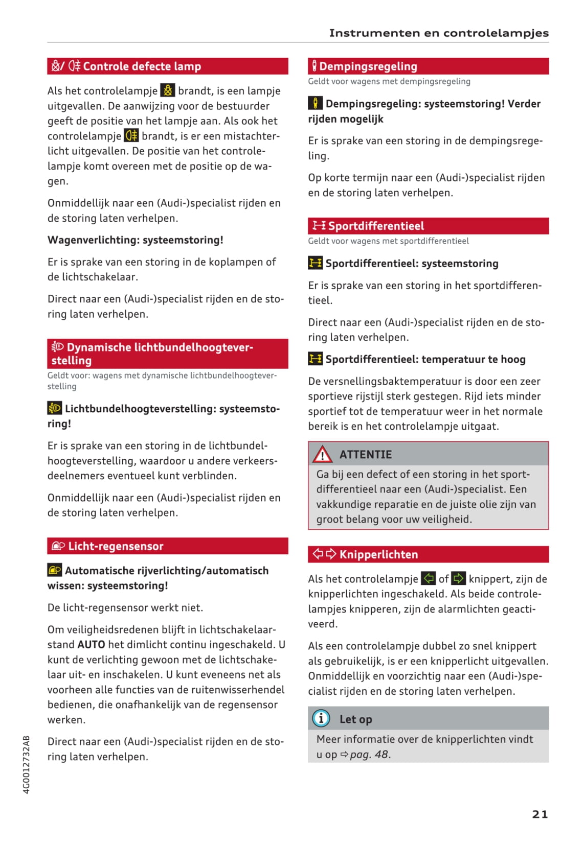 2014-2018 Audi A6 Bedienungsanleitung | Niederländisch