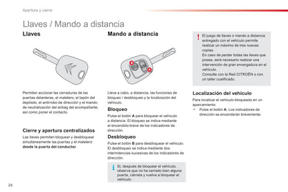 2012-2014 Citroën C1 Owner's Manual | Spanish