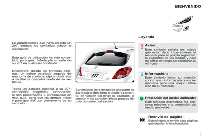 2011-2014 Peugeot 207/207 SW Manuel du propriétaire | Espagnol