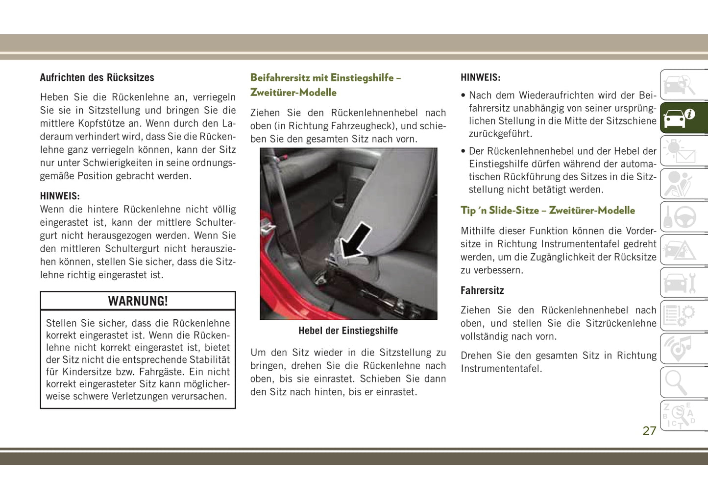 2014-2017 Jeep Wrangler Gebruikershandleiding | Duits