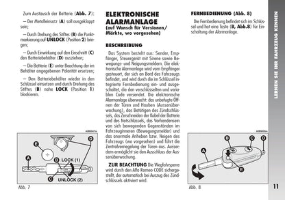 2007 Alfa Romeo 156 Owner's Manual | German