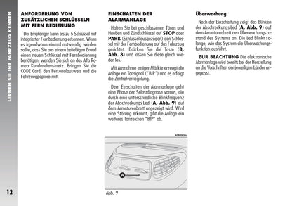 2007 Alfa Romeo 156 Owner's Manual | German