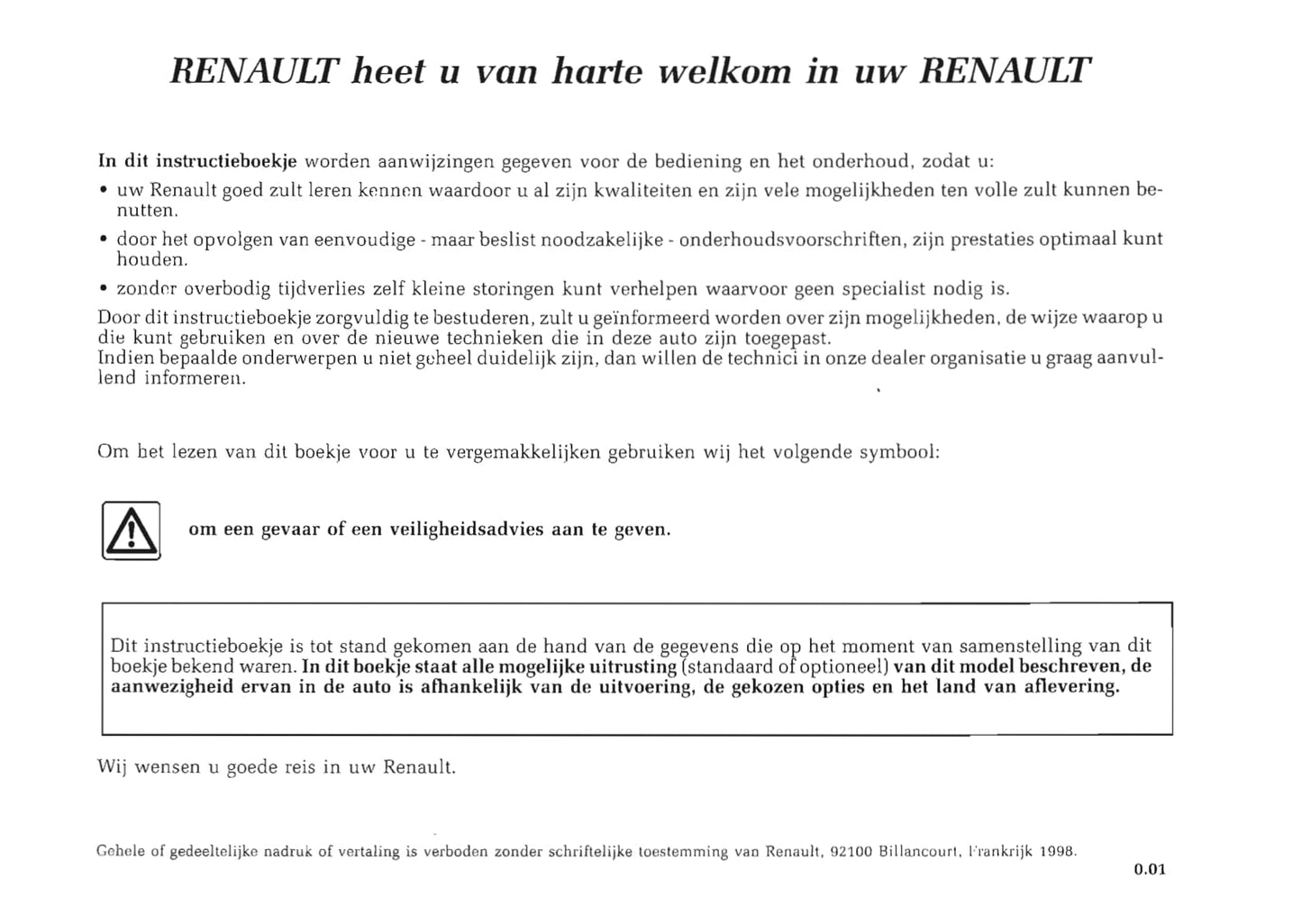 1997-2003 Renault Kangoo Manuel du propriétaire | Néerlandais