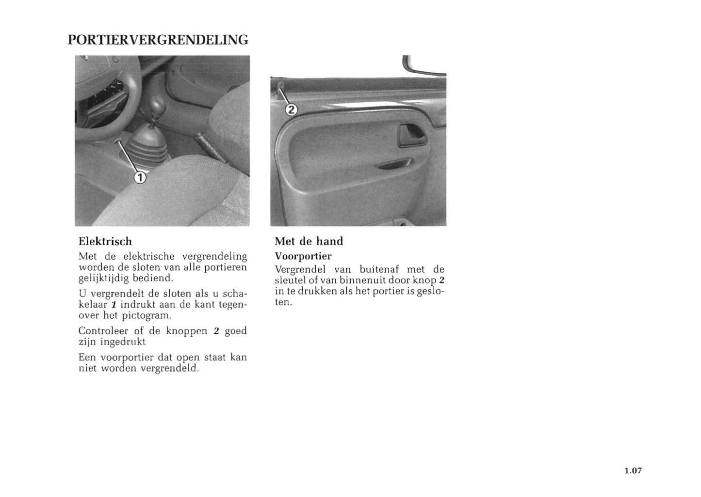 1998-1999 Renault Kangoo Owner's Manual | Dutch