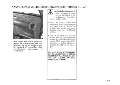 1998-1999 Renault Kangoo Bedienungsanleitung | Niederländisch