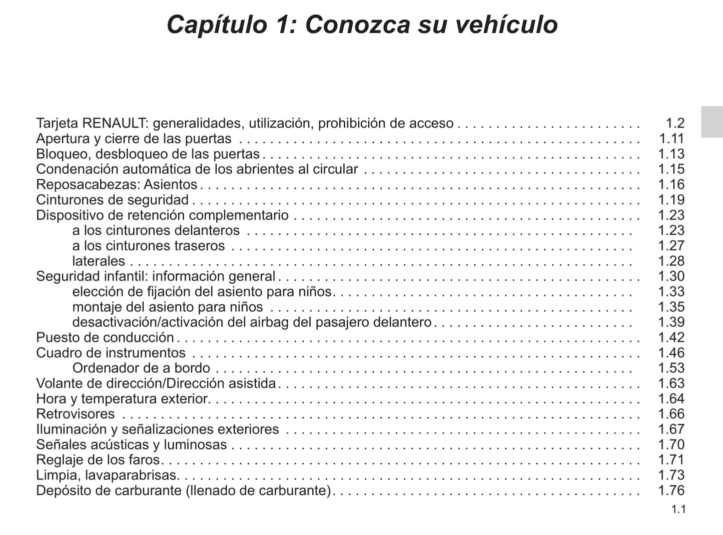 2018-2019 Renault Captur Bedienungsanleitung | Spanisch