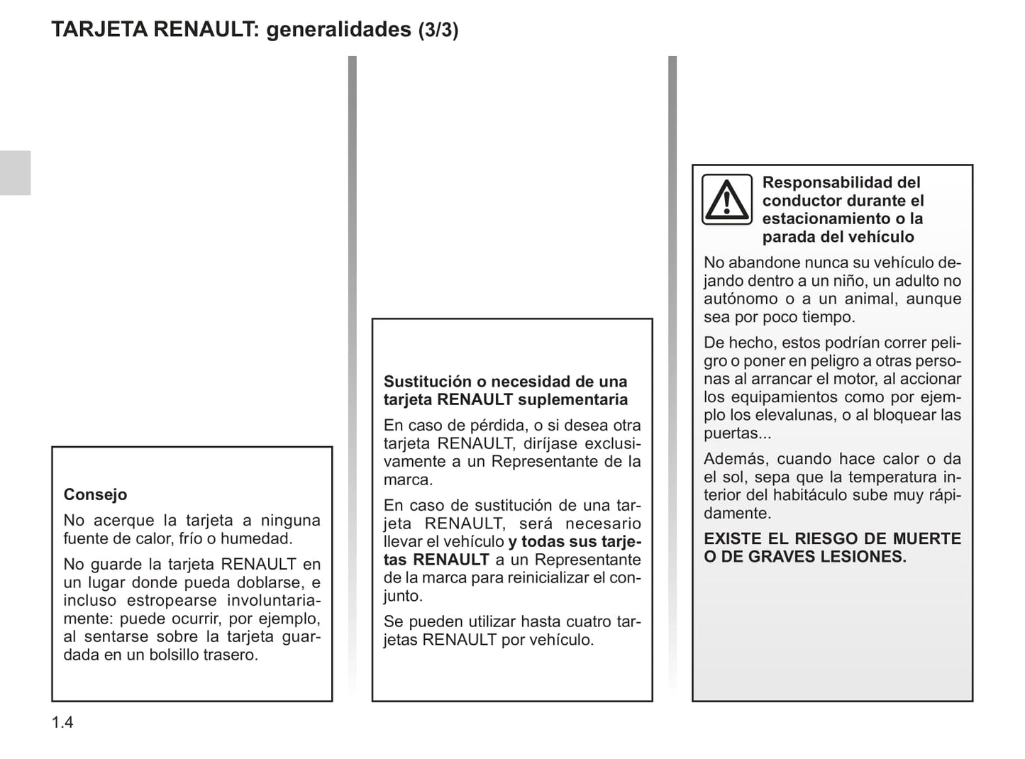 2018-2019 Renault Captur Owner's Manual | Spanish