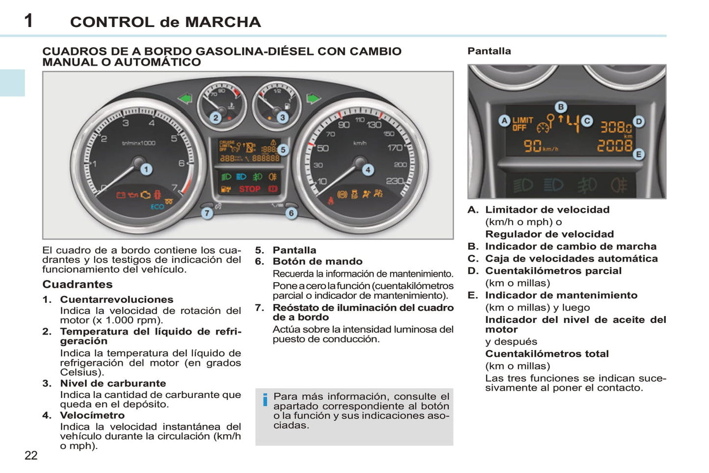 2011-2013 Peugeot 308 CC Manuel du propriétaire | Espagnol