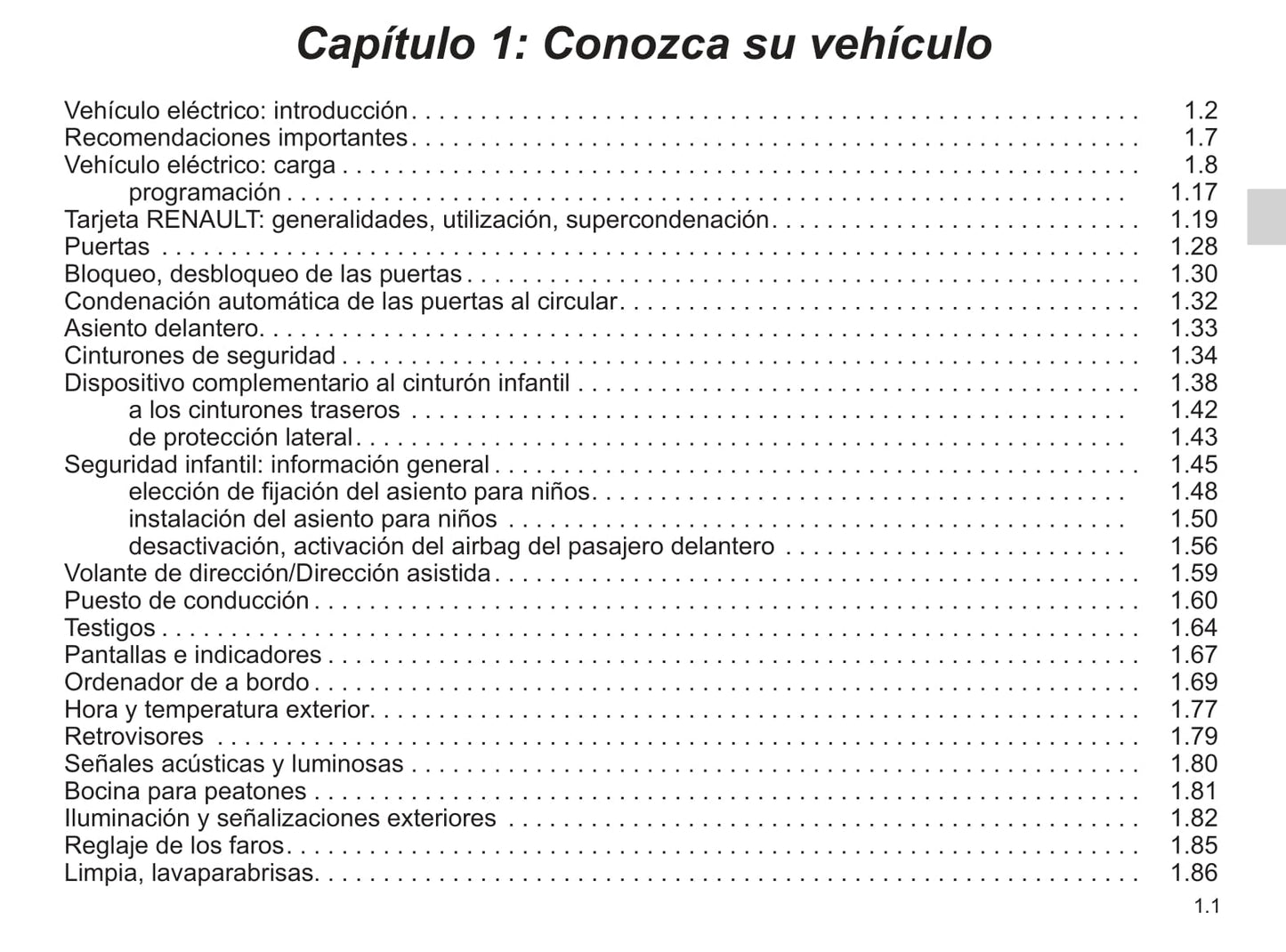 2018-2019 Renault Zoe Bedienungsanleitung | Spanisch
