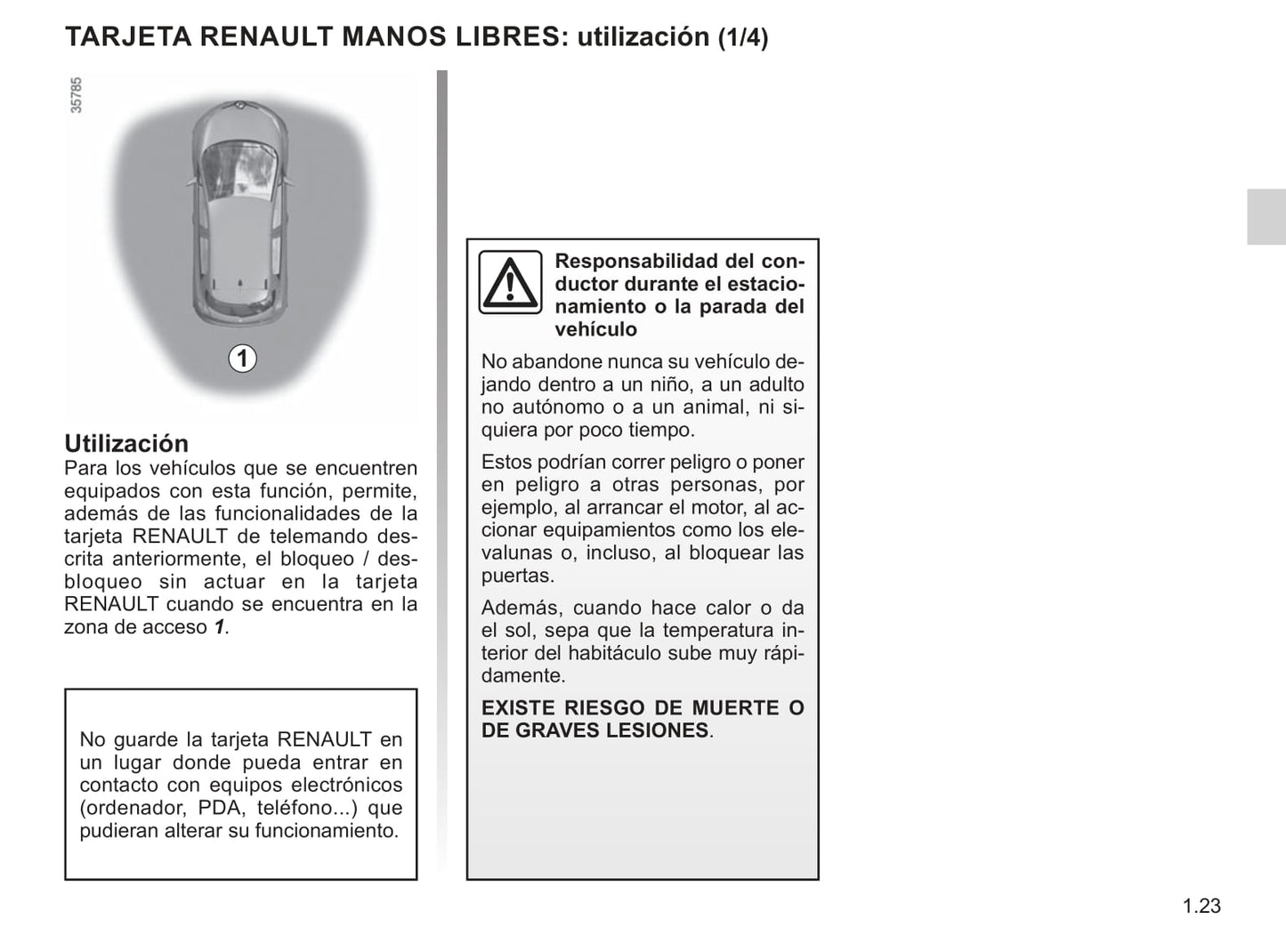 2018-2019 Renault Zoe Owner's Manual | Spanish