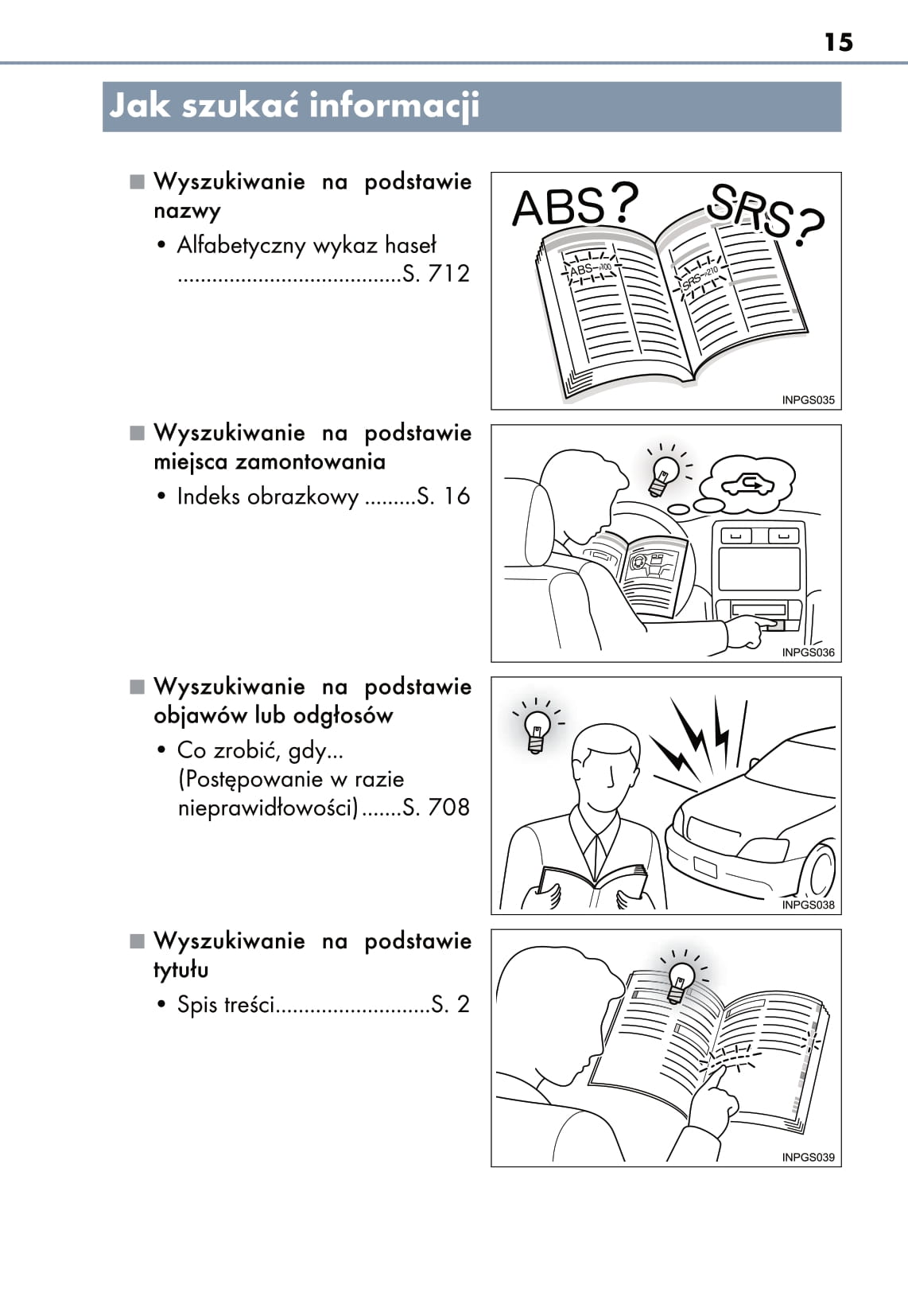 2018-2020 Lexus CT 200h Owner's Manual | Polish