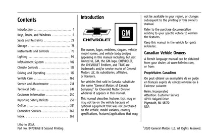 2021 Chevrolet Trax Gebruikershandleiding | Engels