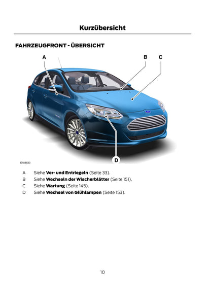 2014-2017 Ford Focus Electric Owner's Manual | German