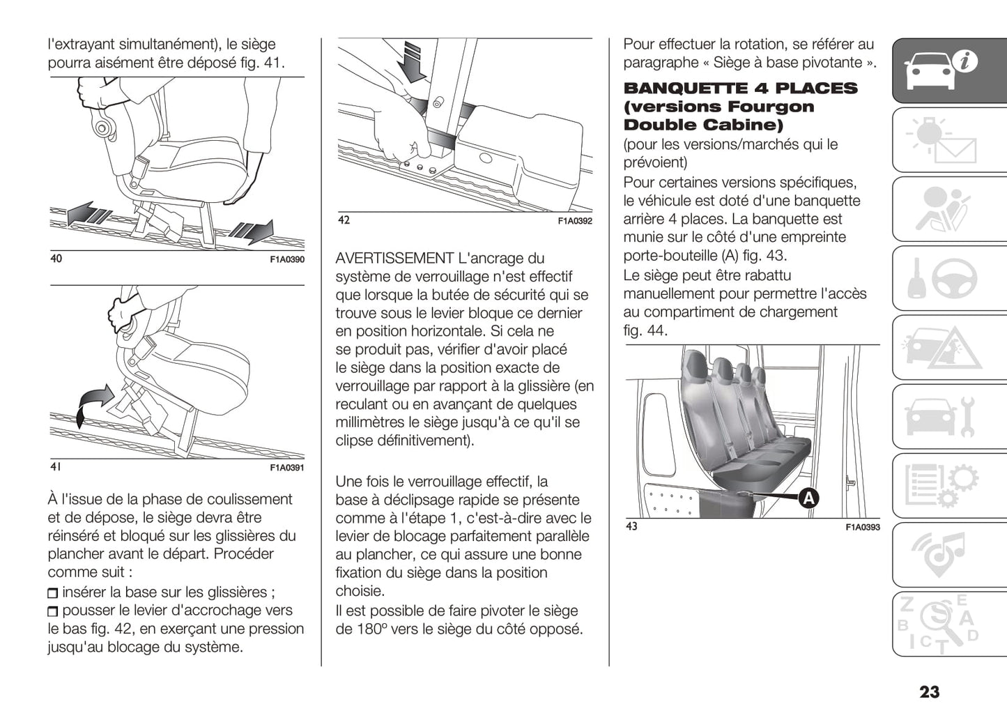 2019-2020 Fiat Ducato Owner's Manual | French