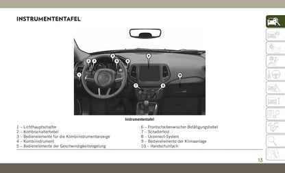 2017-2019 Jeep Compass Gebruikershandleiding | Duits
