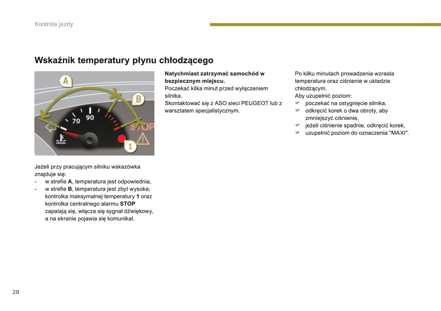 2014-2015 Peugeot 5008 Owner's Manual | Polish
