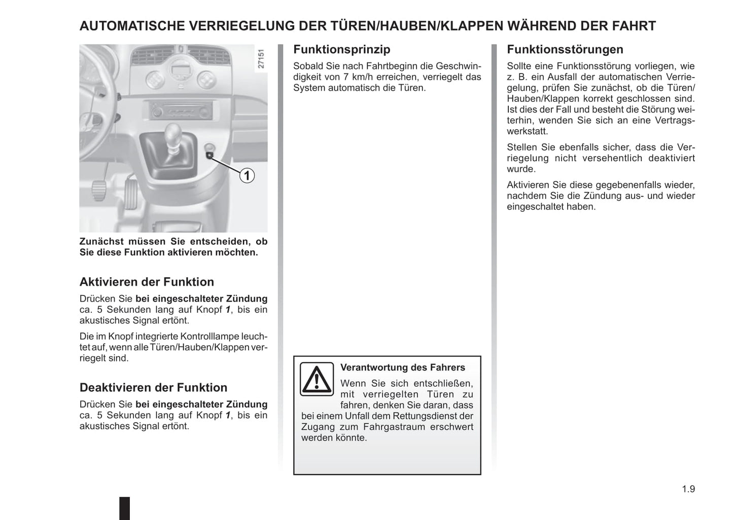 2011-2012 Renault Kangoo Be Bop Bedienungsanleitung | Deutsch