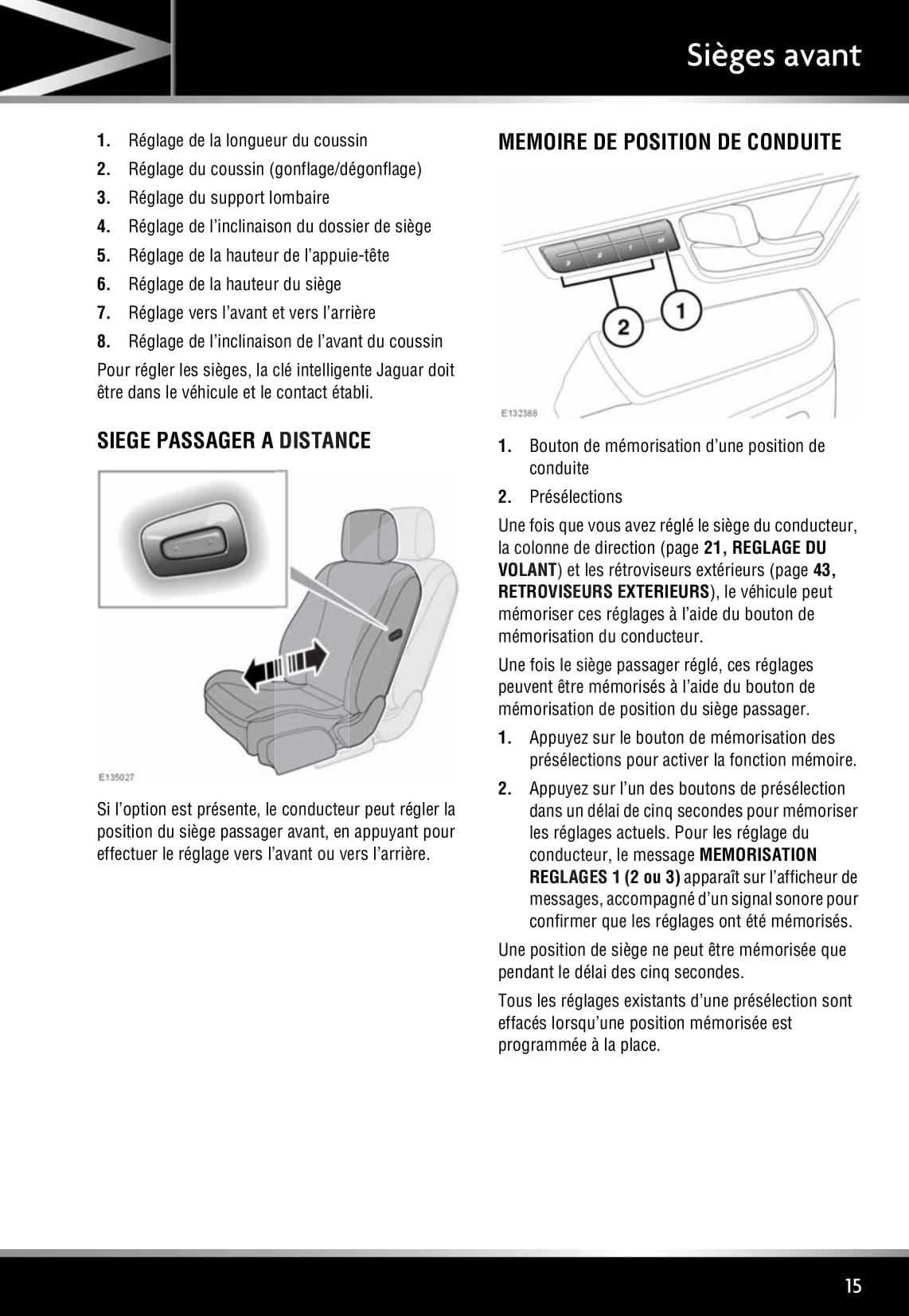 2011-2012 Jaguar XJ Owner's Manual | French