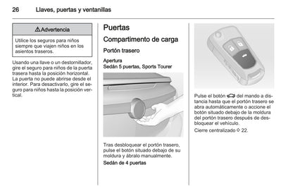 2013 Opel Insignia Owner's Manual | Spanish