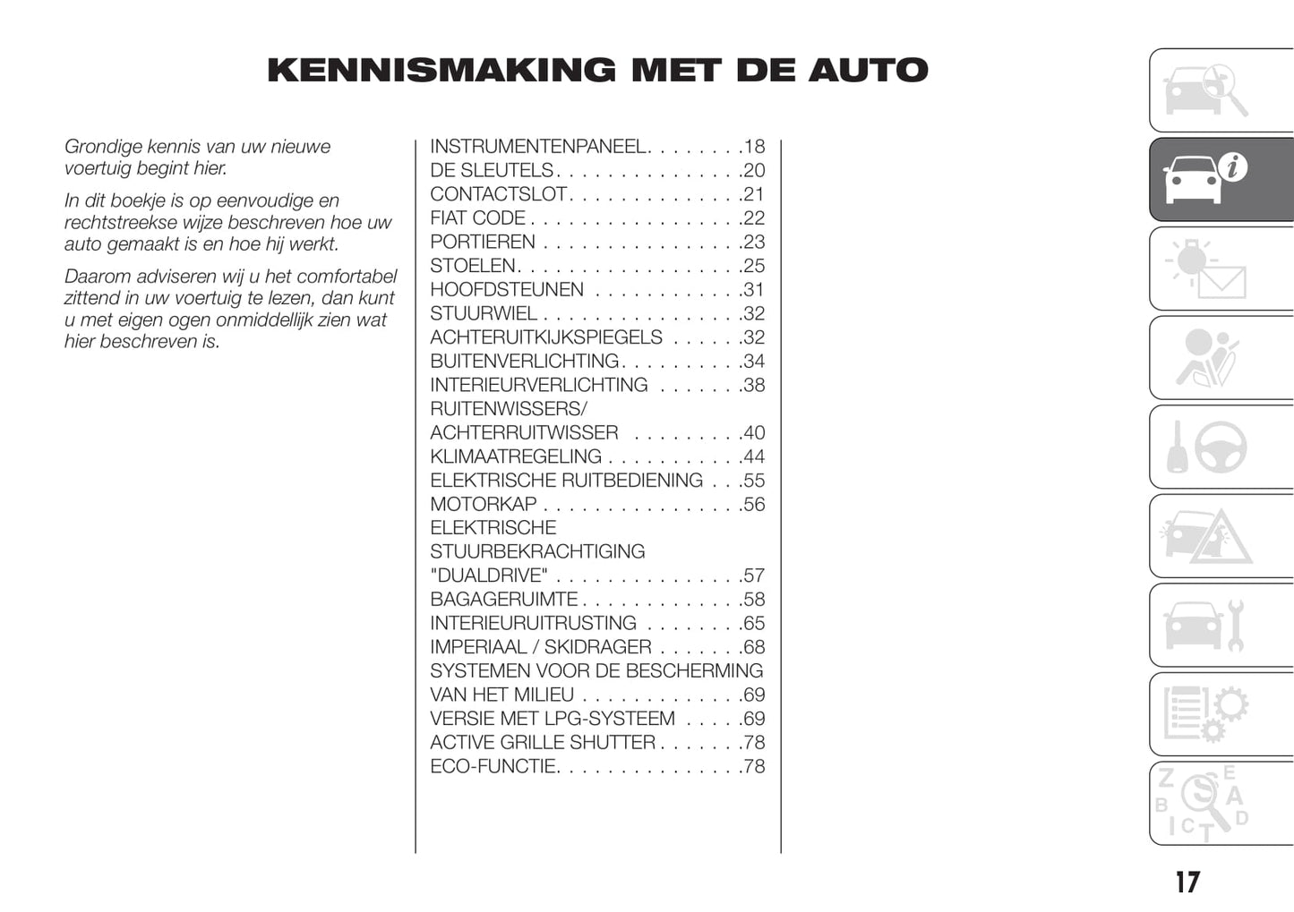 2018-2019 Fiat Tipo Bedienungsanleitung | Niederländisch