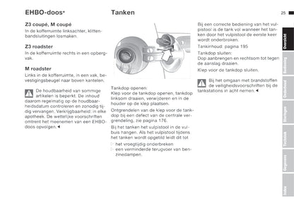 1999-2000 BMW Z3/Z3 M Owner's Manual | Dutch